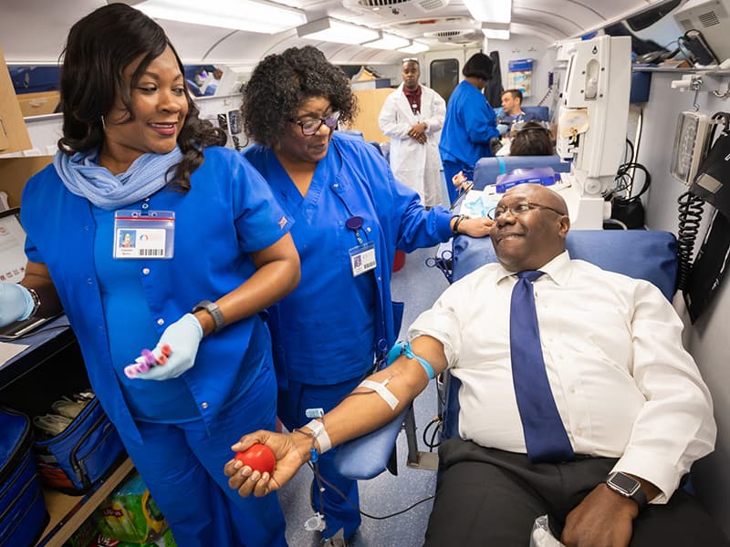 Brunson Donates Blood